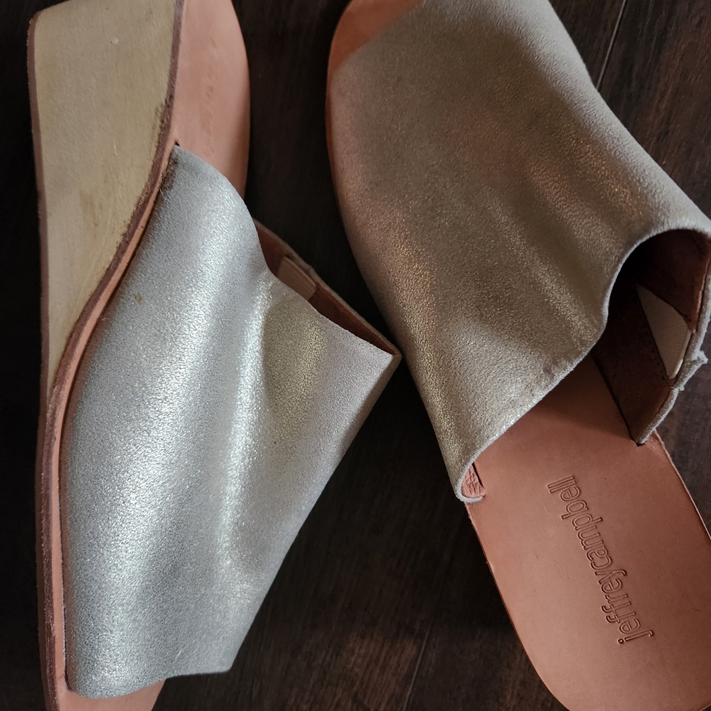 Jeffrey Campbell Silver Mules